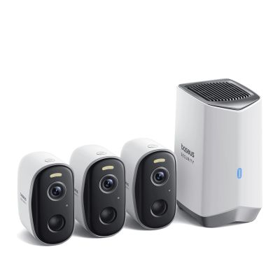 Baseus Security N1 2K Outdoor Camera Set 3x Camera + Base Station - White