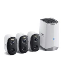 Baseus Security N1 2K Outdoor Camera Set 3x Camera + Base Station - White