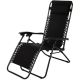 BLISS BLACK FOLDABLE GARDEN DECK CHAIR WITH HEADREST, MULTIFUNCTIONAL
