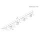 4. MACLEAN WALL ORGANIZER FOR GARDEN TOOLS AND MOPS, STEEL, WITH HOOKS, MAX LOAD 20KG, WIDTH 49CM MC-184