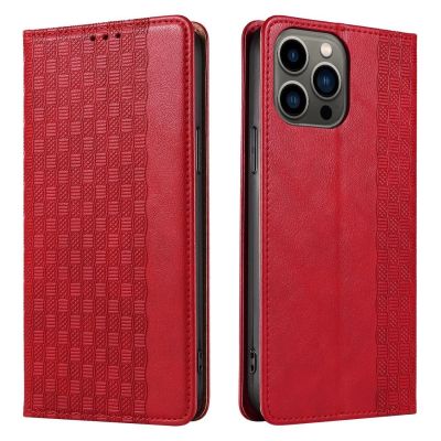 7. Magnet Strap Case for Samsung Galaxy S23+ Flip Wallet Mini Lanyard Stand red