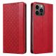 7. Magnet Strap Case for Samsung Galaxy S23+ Flip Wallet Mini Lanyard Stand red