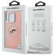 8. Karl Lagerfeld IML Glitter Karl & Choupette Heads Logo MagSafe Case for iPhone 16 Pro - Pink