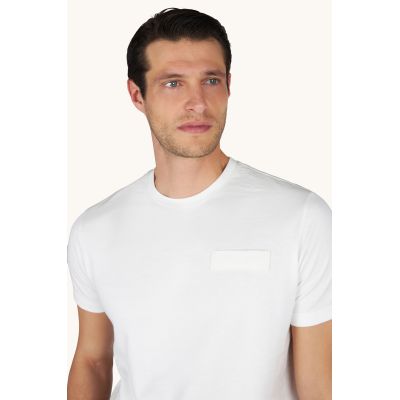 3. Paul&Shark men's cotton T-shirt light ecru 26411038-108 - classic cut, logo
