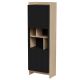 PORTO display cabinet 59x38x180 oak/black