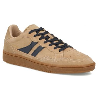 Men's leather shoes, beige sneakers, Filippo MP7794