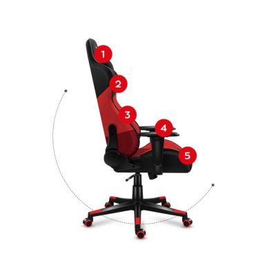 13. Huzaro Force 6.2 Red Mesh Gaming Chair