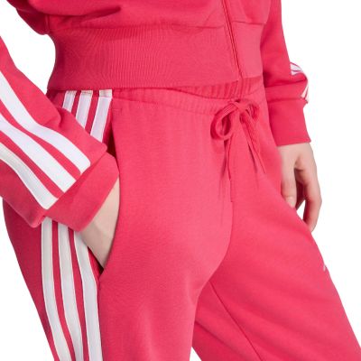 5. adidas Essentials 3-Stripes French Terry Cuffed Women’s Sweatpants, Pink KF8339