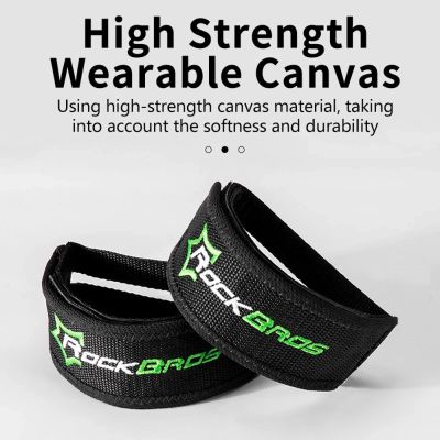 6. Rockbros GZT1001BK Bicycle Pedal Straps 2 pcs - Black