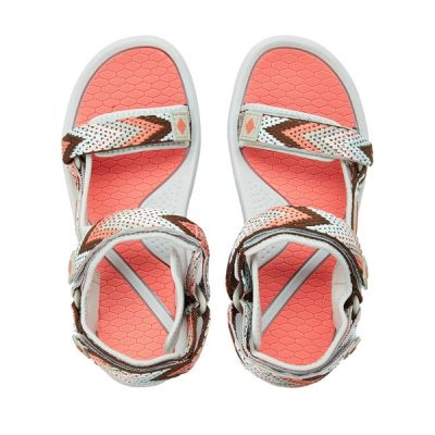 5. Lee Cooper women's shoes velcro sandals for summer beach light gray pink