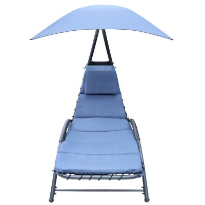 10. BERGAMO DECHAIR WITH UMBRELLA 200x125x180CM NAVY BLUE