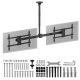 Ceiling mount for two Maclean TVs, max. load 2x40kg, 34-60", max VESA 600x400, MC-111 B