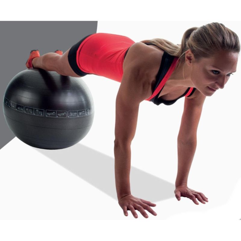 40. FITNESS BALL 75CM BLACK PURE 2 IMPROVE