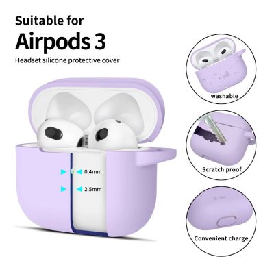 2. Tech-Protect Silicone Hook Case for Apple AirPods 3 - Purple