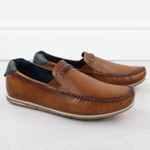 Skórzane mokasyny męskie komfortowe wsuwane brązowe Bugatti 321-A2X6G-4000