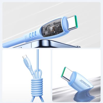 12. Joyroom S-A59 Vibrant Series 60W USB-C - USB-C cable 1.2m - blue