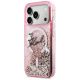 2. Karl Lagerfeld Liquid Glitter Karl Script Logo MagSafe Case for iPhone 17 Pro Max - Pink