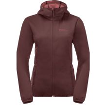 Jack Wolfskin Windhain Hoody W women's softshell jacket with hood, red (1307481_2866)
