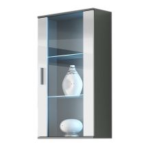 SOHO hanging display cabinet, grey/white gloss
