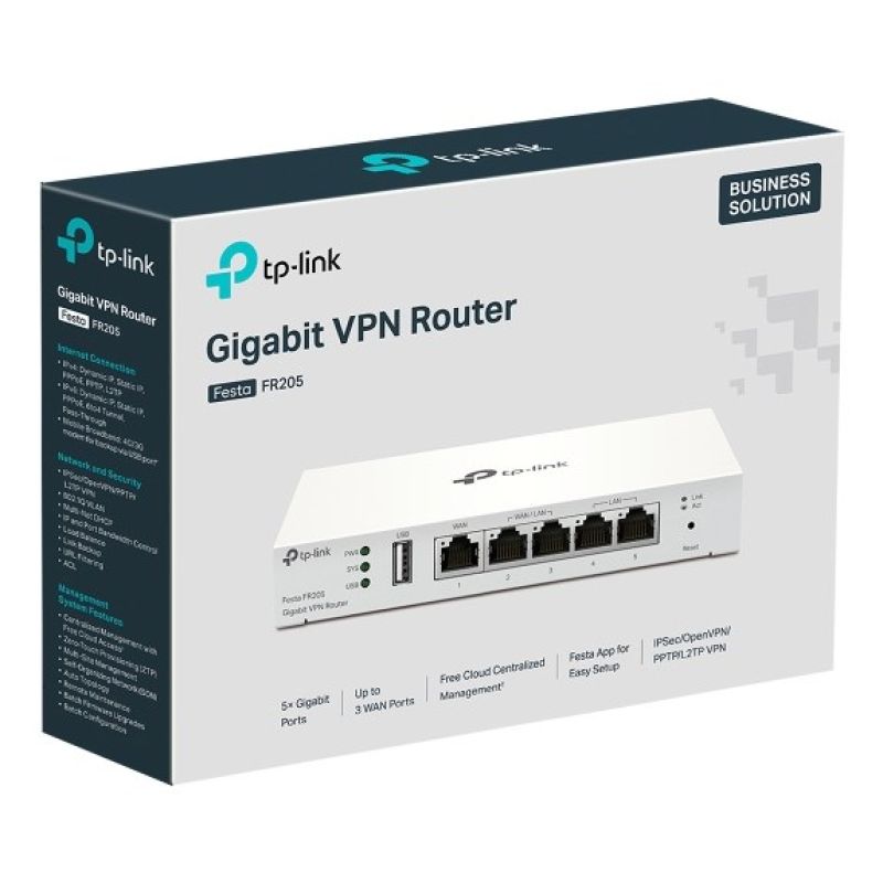 6. TP-Link Festa FR205 router 10 Gigabit Ethernet, 100 Gigabit Ethernet, Gigabit Ethernet White