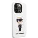 4. Karl Lagerfeld KLHCP14LSNIKBCH iPhone 14 Pro 6.1" hardcase white/white Silicone Ikonik