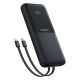 5. Baseus Lipow 10000mAh 22.5W Powerbank with Dual Built-in Cable with Display (with additional black Baseus Simple USB-A - USB-C 3A 0.2m cable) - Black