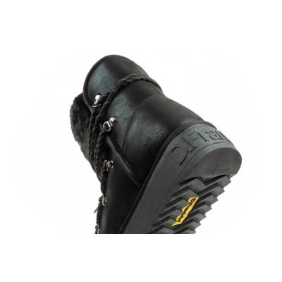 7. D.Franklin women's winter snow boots, fashionable fur lining, black