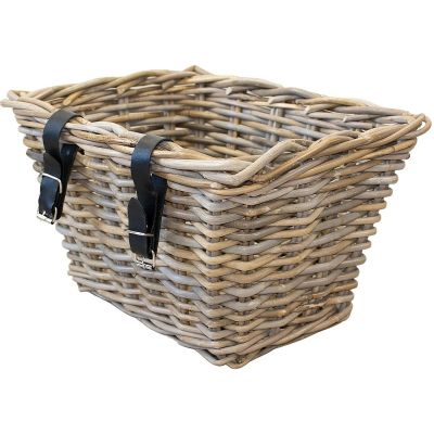 12. WICKER FRONT BICYCLE BASKET 39X30X24CM XQMAX