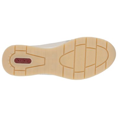 5. Women's beige leather wedge sneakers Rieker N9301-60