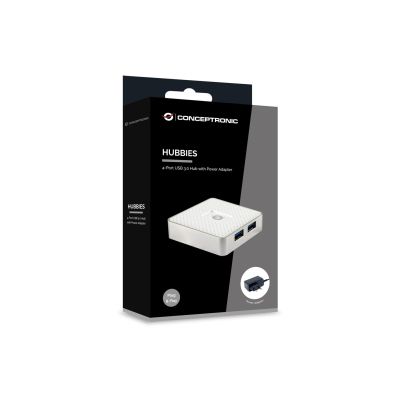 3. Conceptronic HUBBIES03W USB 3.2 Gen 1 (3.1 Gen 1) Micro-B Hubs and Hubs 5000 Mbit/s White