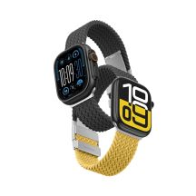 Set of 2 AmazingThing Blend Band for Apple Watch 45/46/49mm - Yellow-Black/Black