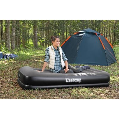11. Bestway 671BT Air Mattress Single Mattress Black, Gray Unisex