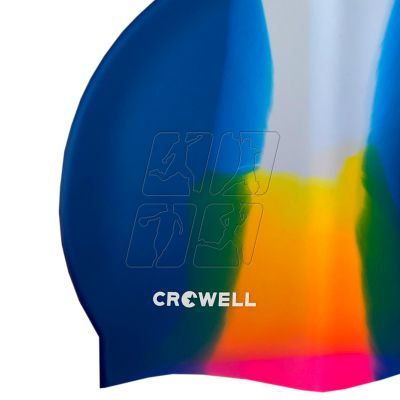 4. Crowell Multi Flame silicone swimming cap col.14