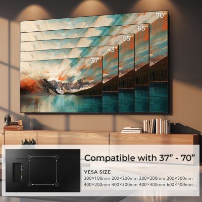13. MACLEAN ELECTRIC TV MOUNT OVER FIREPLACE 37"-70" 35KG WITH REMOTE CONTROL MC-891