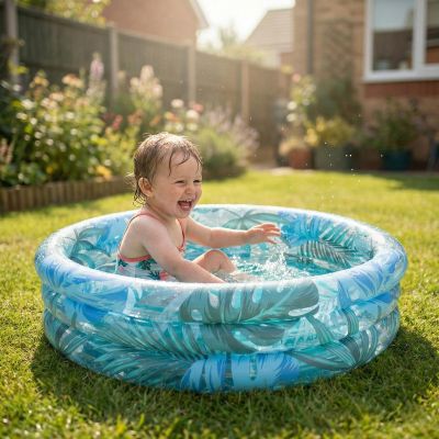 5. CHILDREN'S POOL 3-RING LEAVES 158x40CM 51623