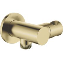 Round angle connector with handset holder