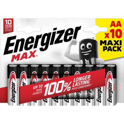 2. ENERGIZER BATTERIES MAX AA LR6 10 PIECES ECO