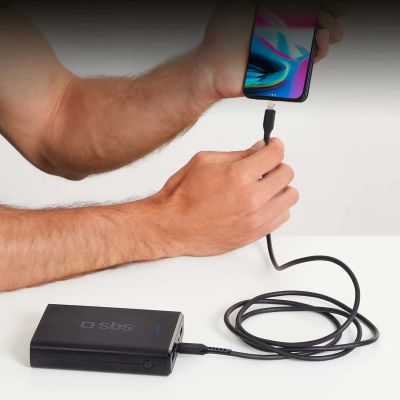 6. SBS TECABLELIGTC1K USB-C - Lightning cable 1m - black