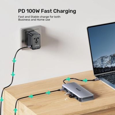 8. UNITEK ACTIVE HUB USB-C 10GBPS, M.2, HDMI, PD 100W