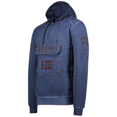 3. Geographical Norway Gymclass EO Tiedye Badge Sweatshirt M WU8270H-GNO-NAVY
