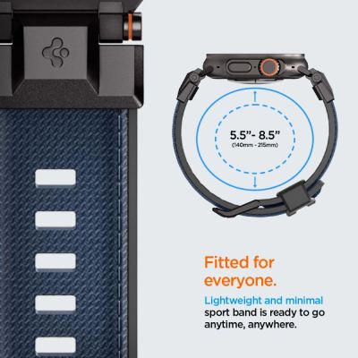9. Spigen DuraPro Armor Strap for Apple Watch 44 / 45 / 46 / 49 mm - Navy Blue