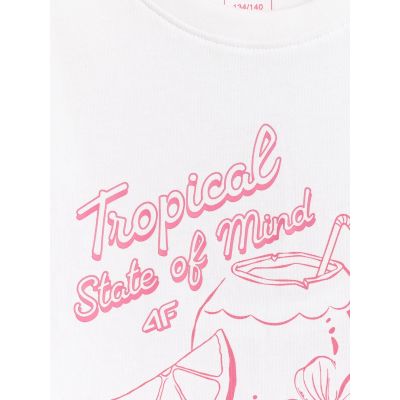 6. Girls' cotton T-shirt 4F 4FJRSS26TTSHF3983-11S
