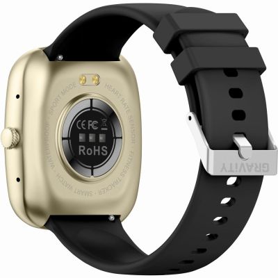 8. GRAVITY GT18-7 Women's Smartwatch Beige Silicone Strap + Black Strap