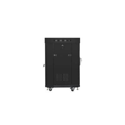 5. LANBERG FLOOR RACK CABINET 19" 15U 600X600 GLASS DOOR LCD BLACK FF01-6615-12BL (FLAT PACK)