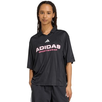 adidas Tiro Q4 Polo Women's T-Shirt Black JN2749