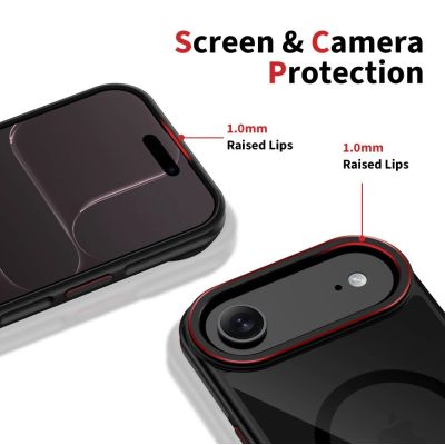 4. Tech-Protect MagHybrid MagSafe Case for iPhone Air - Black and Red