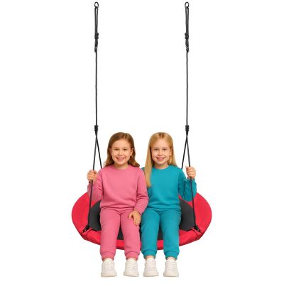 2. STORK'S NEST GARDEN SWING 100CM XXL RED