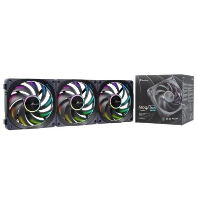 2. Seasonic MagFlow ARGB Computer Case Fan 12cm Black 3 pcs.