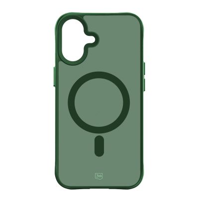 23. 3mk Smoke MagCase for iPhone 16 - Green-Translucent