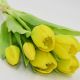 2. BOUQUET OF 7 YELLOW TULIPS 31 CM LIFE-LIKE SPRING DECORATION